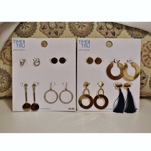 Two Sets of TIME AND TRU earrings